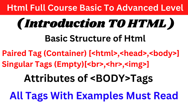 Introduction To Html head body