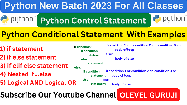 Control statements in Python