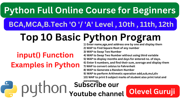 Top 10 Python Programs