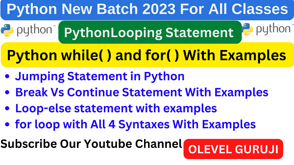 python for loop syntax
