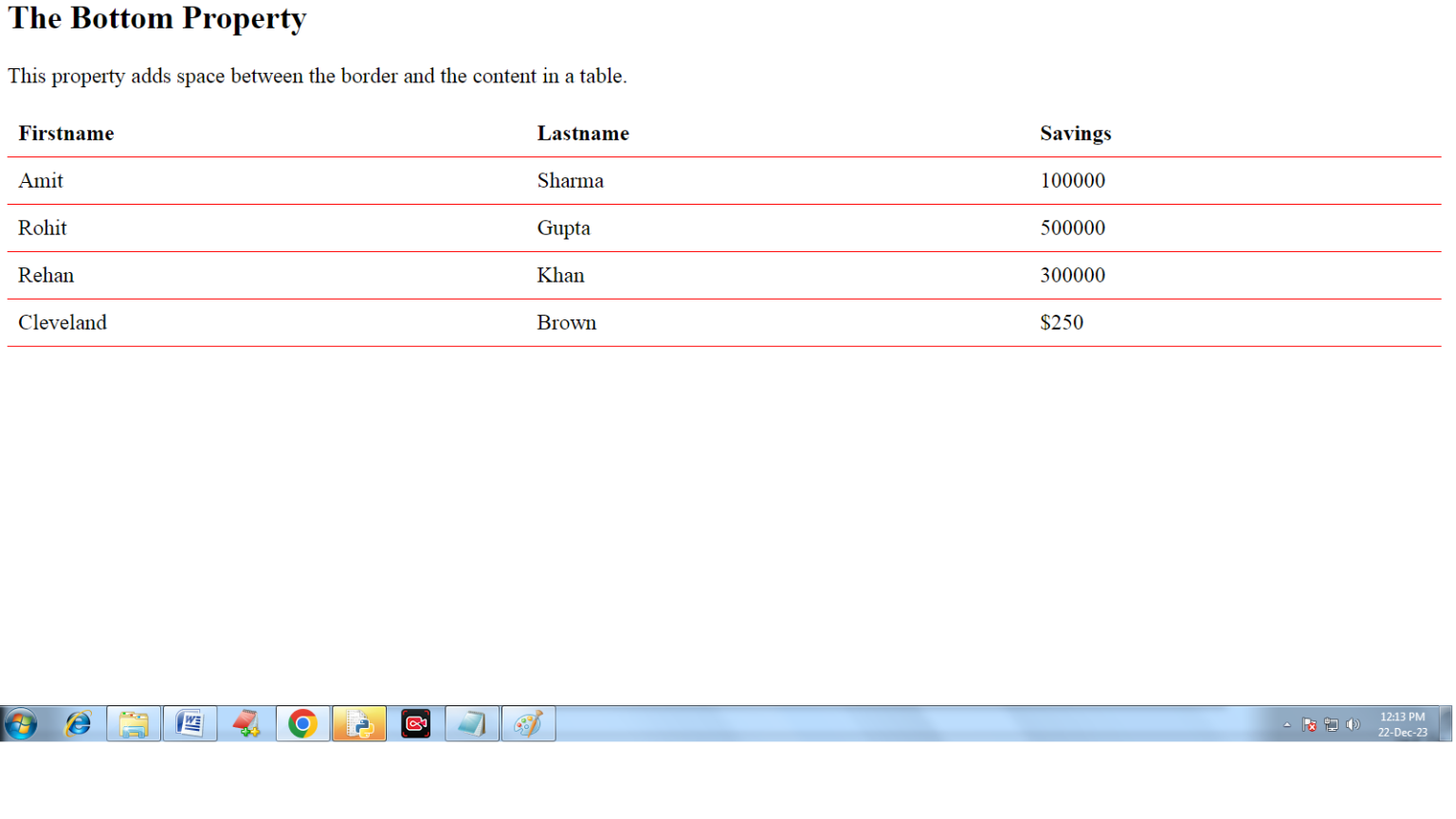 CSS table style with examples - HTML CSS