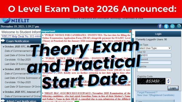 o level exam date 2026