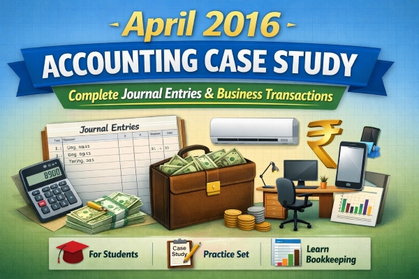 April 2016 Journal Entries: Complete Accounting Case Study (Mr. Verma’s Business Transactions)